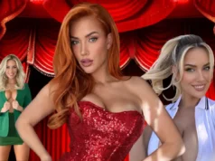 Paige Spiranac’s Golf Video Gets Fans Talking As Comments Pour In About Her Look Paige Spiranac smiling on a golf course after completing a powerful golf swing.
